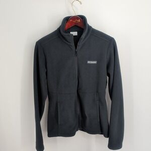 Columbia Full Zip Stand‎ Collared Long Sleeve Outdoor Fleece Jacket Black Size M